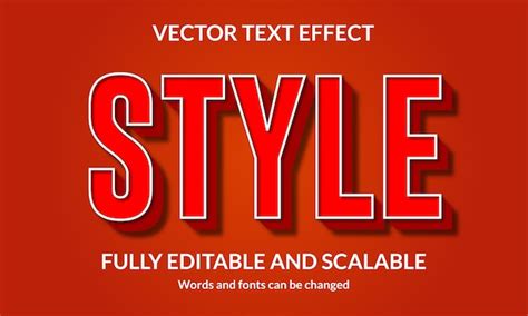 Estilo Efeito De Estilo De Texto D Edit Vel Vetor Premium