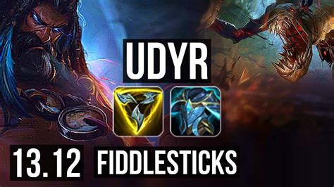 UDYR Vs FIDDLE JNG 1 9M Mastery 1300 Games 6 Solo Kills