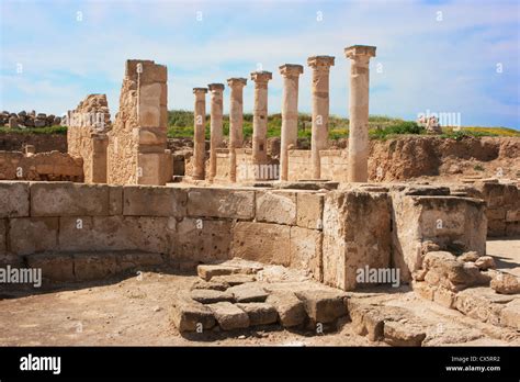 Roman ruins at Paphos, Cyprus Stock Photo - Alamy