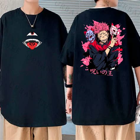 Camiseta Basica Algodao King Sukuna Ryomen Mask Jujutsu Kaisen Unissex