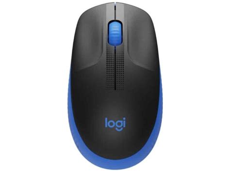 Logitech Wireless Mouse M190 Full Size Ambidextrous Curve Design Blue Bermor Techzone