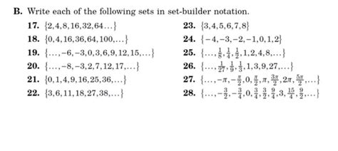 Solved B Write Each Of The Following Sets In Set Builder Chegg