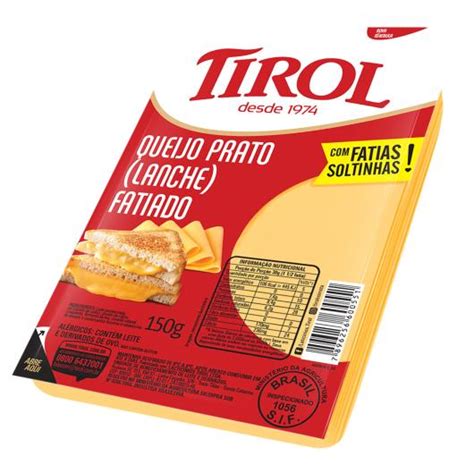 Queijo Prato Fatiado Tirol G Sonda Supermercado Delivery