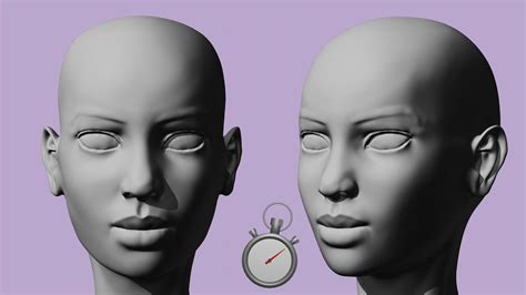 Blender Head Sculpt 32 Timelapse Youtube