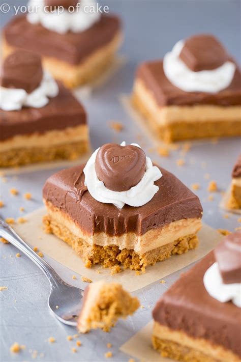 Chocolate Peanut Butter No Bake Cheesecake Bars Your Cup Of Cake