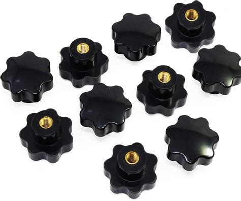 Dadadefeiji Pcs M Black Plastic Star Shape Head Female Thread