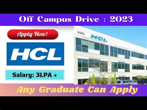 Hcl Mass Hiring For Batch Hcl Recruitment Hcl Off Campus