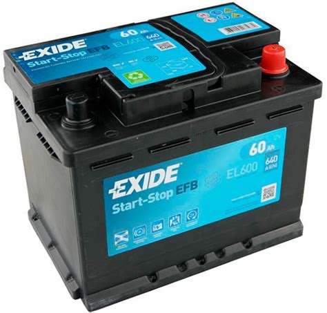 Autobaterie Exide START STOP EFB EL600 60Ah 12V Pneumatiky Brno