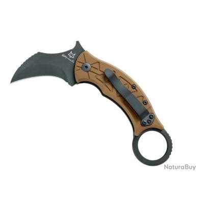 COUTEAU FOX KARAMBIT TRIBAL K TITANIUM BRONZE PVD Couteaux à