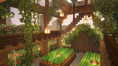 Minecraft Greenhouse Design Idea for Indoor Farming