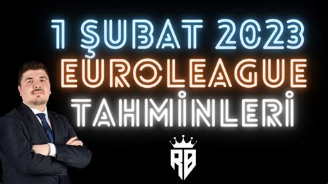 1 ŞUBAT 2023 EUROLEAGUE İDDAA TAHMİNLERİ ANADOLU EFES ZALGİRİS