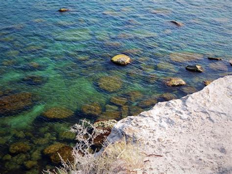 Premium Photo Rocks On The Shore Of The Caspian Sea Kazakhstan