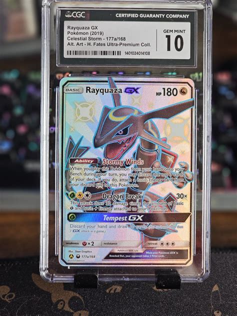 Pokemon Celestial Storm Rayquaza Gx Alt Cgc Ebay