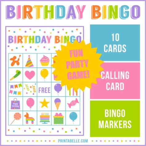 Birthday Party Bingo Game Printable | Bingo printable kids, Fun ...