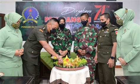 Pendam Iv Diponegoro Syukuran Peringati Hut Penerangan Tni Ad Ke 71