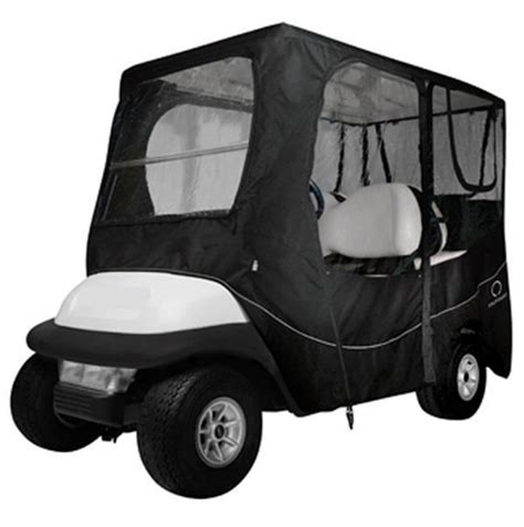 Classic Accessories Deluxe Black 4-Passenger Golf Cart Enclosure ...