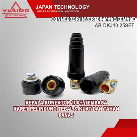 Jual PROMO COD YUKIDO Conector Kabel Las Inverter Welding 10 25mm