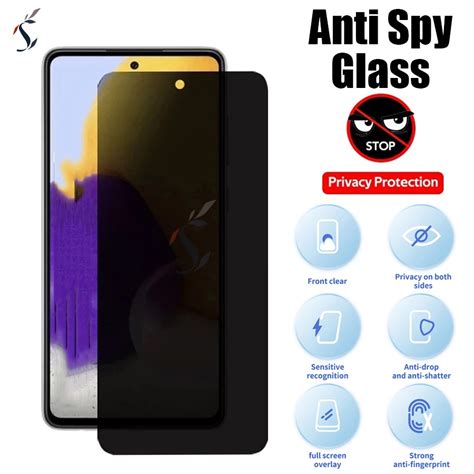 Anti Spy Privacy Tempered Glass OPPO A1 A98 A78 A58 A38 A18 4G A96 A95