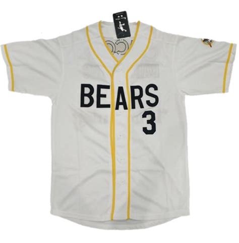 Bad News Bears Jersey Chicos Bail Bonds Baseball White Embroidered