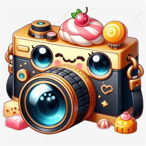 Camera Cartoon Graphic Image Colorful Illustration Camera Cartoon