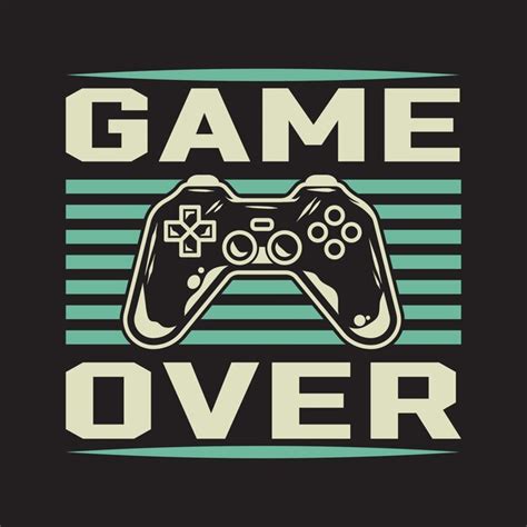 Premium Vector Game Over Gaming Tshirt Design Template