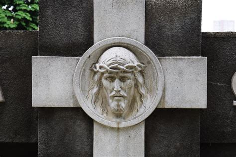 Face Of Jesus Christ On The Monument Stock Photo Image Of Ancient