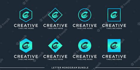 Premium Vector | Set monogram c logo design template