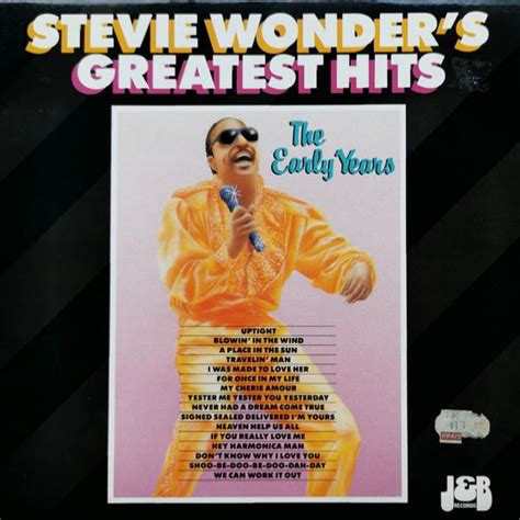 Greatest Hits The Early Years Stevie Wonder Vinyl K B Vinyl Lp