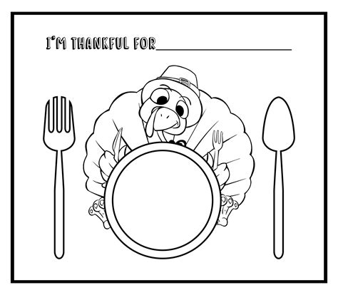 Thanksgiving Placemats Coloring Printables