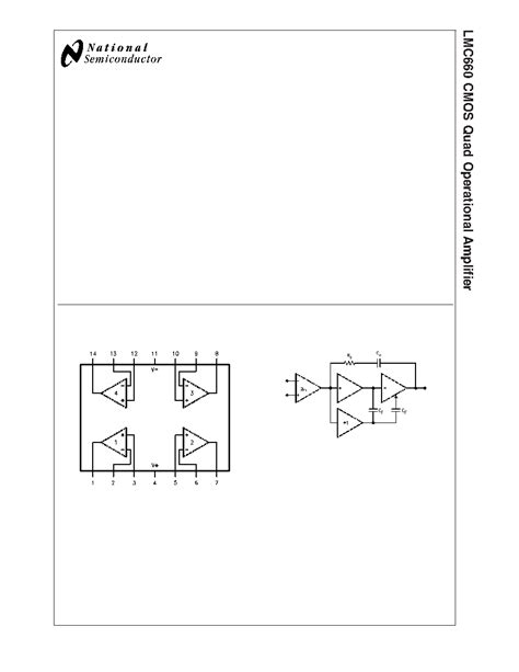 LMC66 Datasheet 1 14 Pages NSC CMOS Quad Operational Amplifier