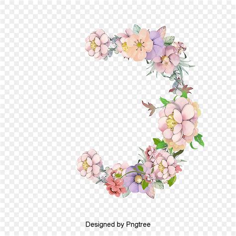 Hand Painted Floral Border Hand Painted Flowers Frame Png