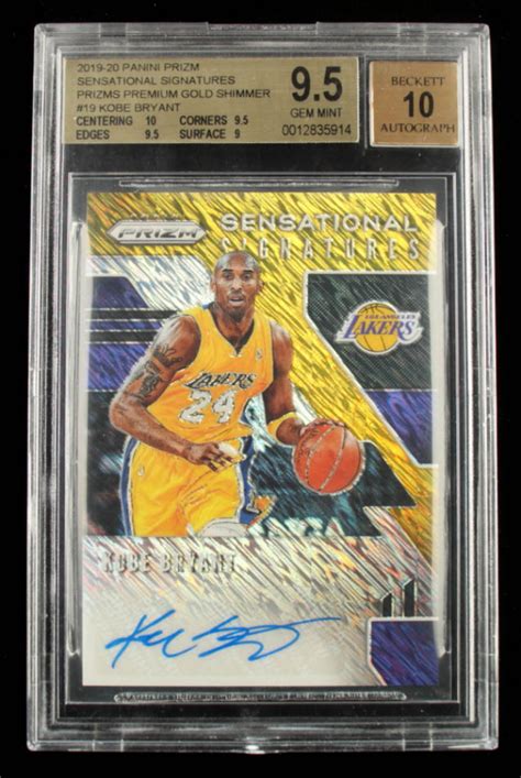 Kobe Bryant Panini Prizm Sensational Signatures Prizms Premium