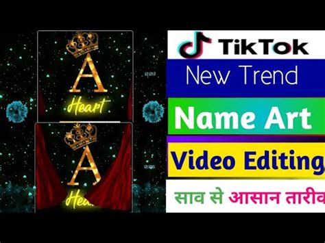 Tiktok New Trend Name Art Video Editing Name Art Video Editing