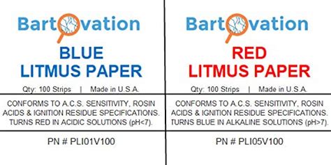 Red And Blue Litmus Paper Acidbase Ph Indicator Strips Combo Pack With