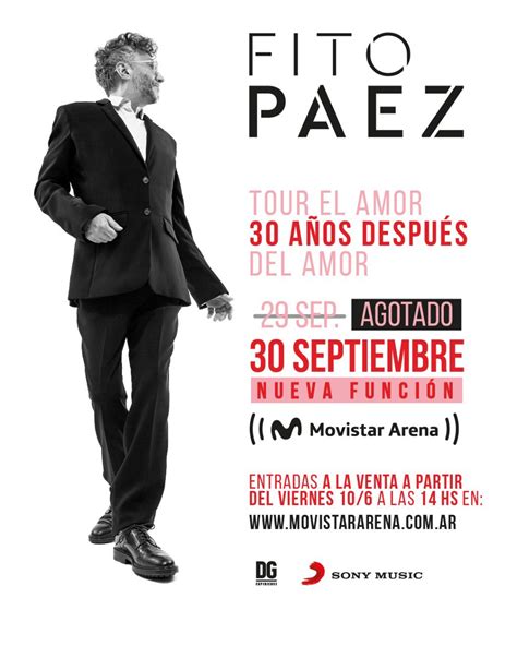 Fito Paez On Twitter Locura Total Entradas Agotadas Del Movistar En Media Hora Gracias