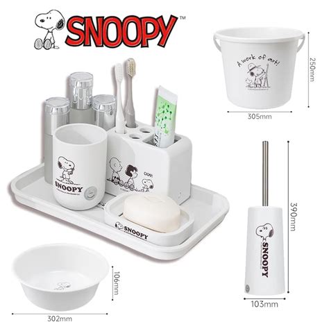 Snoopy Banheiro Balde De Armazenamento Escova Do Vaso Sanit Rio Lavat