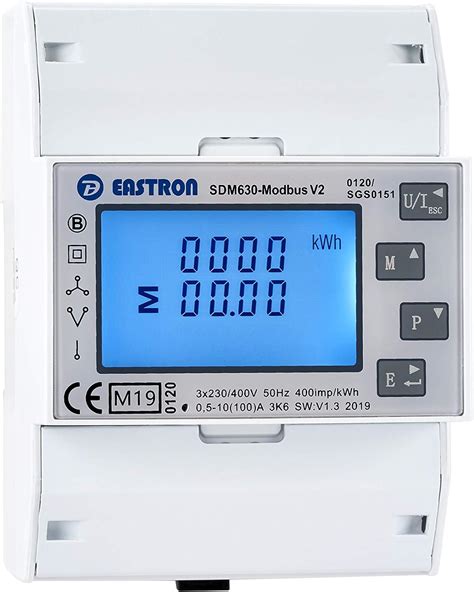 SDM630 Modbus Three Phase Electric Energy Meter 100 KWh Din Rail