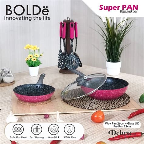 Jual BOLDE SUPER PAN GRANITE 5 PCS SETS BLACKPINK Shopee Indonesia