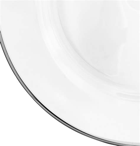 Acopa Round Silver Rim Glass Charger Plate Case