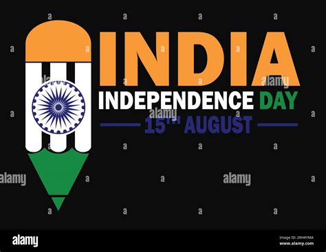 Creative Vector Illustration For Indian Independence Day Th August