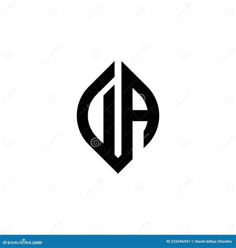 Da Logo Monogram Geometric Shape Style Stock Vector Illustration Of