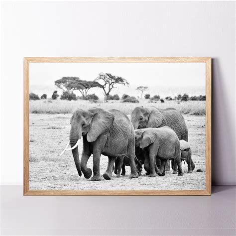 Elephant Print Elephant Wall Art African Elephant Print - Etsy