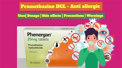 Phenergan Promethazine HCL Anti Allergic Uses Dose Side