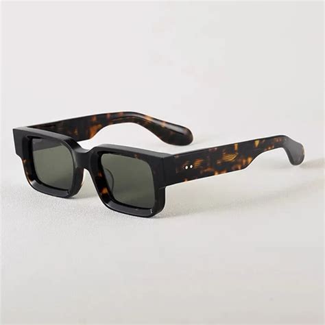 Lunettes de soleil rectangulaires à petite monture pour hommes et