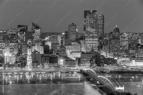 Skyline of downtown Pittsburgh Stock Photo | Adobe Stock