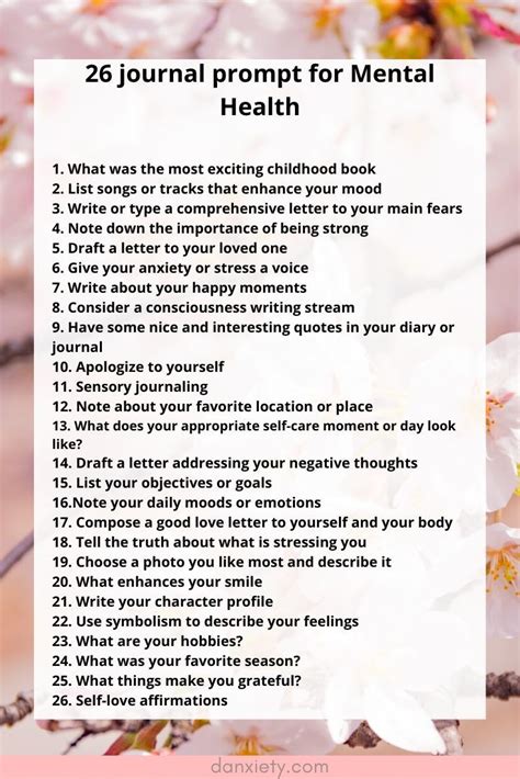 26 Powerful Journal Prompts For Mental Health Journal Prompts Interesting Quotes Prompts