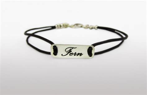 Personalized Name Bracelet Leather Cord Bracelet Engraved - Etsy