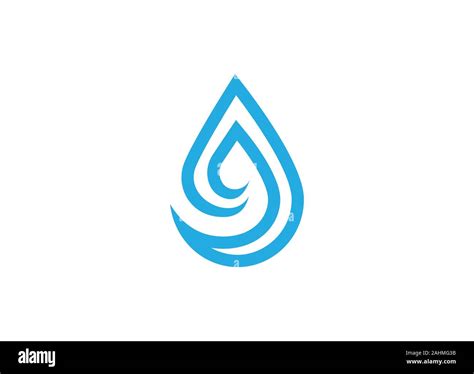 Abstract water drop logo sign symbol on white background, Water drop ...