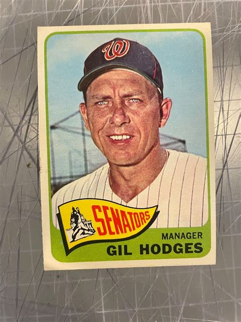 Topps Gil Hodges W Ashington Senators Baseball Card Nm Mt Ebay