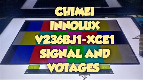 Signal And Voltages Chimei Innolux Inches V Bj Xce Youtube